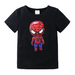 boys black spider t-shirt