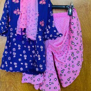 Girls blue Sharara set