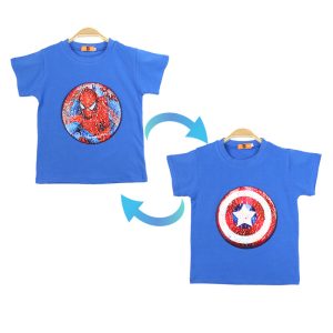 blue seque t-shirt