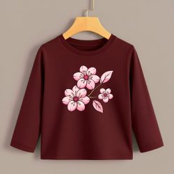 brown floral t-shirt
